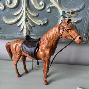 Vintage leather wrapped horse